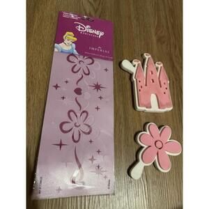 Disney Princess Paint Stencil And Stamps Cinderella Girls Room Decor Lot